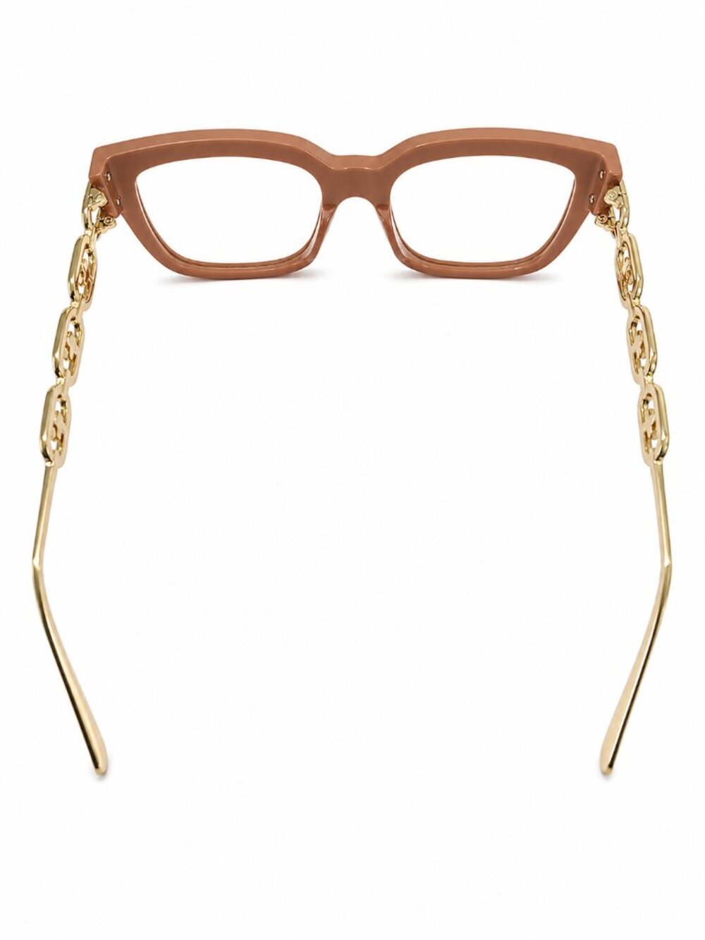 Dusty Rose and Gold Chain Link Eyeglass Frames 55-18-143 - Picture 5 of 9